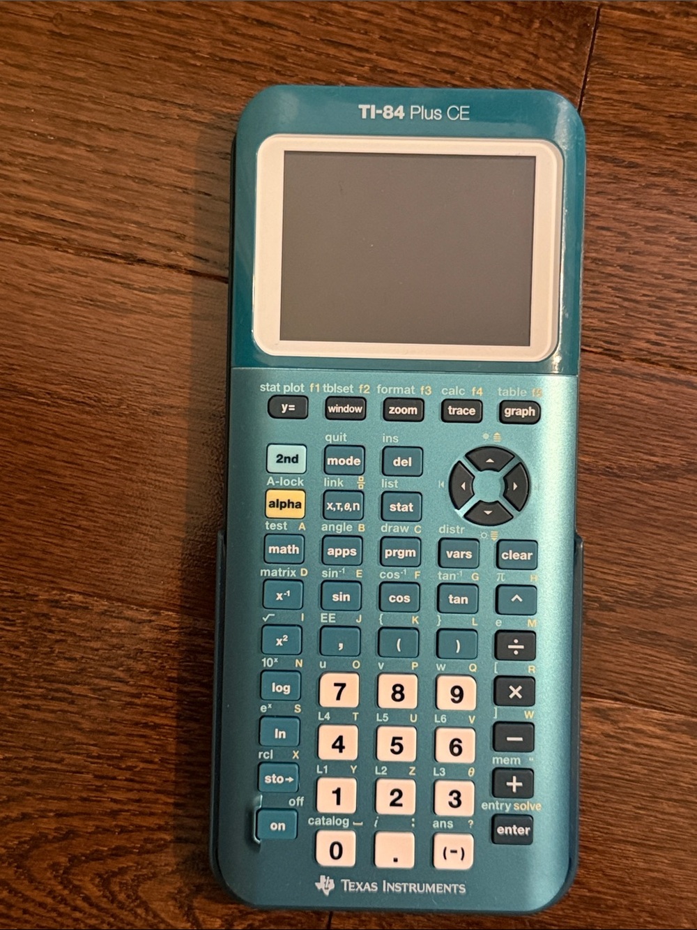 Texas Instruments Graphing Calculator in Teal